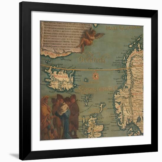 Map of Iceland, Scotland, Norway and Sweden-Giustino Menescardi-Framed Giclee Print