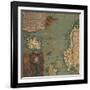 Map of Iceland, Scotland, Norway and Sweden-Giustino Menescardi-Framed Giclee Print