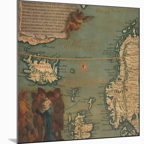 Map of Iceland, Scotland, Norway and Sweden-Giustino Menescardi-Mounted Giclee Print