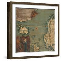 Map of Iceland, Scotland, Norway and Sweden-Giustino Menescardi-Framed Giclee Print