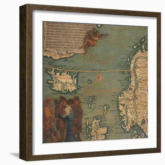 Map of Iceland, Scotland, Norway and Sweden-Giustino Menescardi-Framed Giclee Print