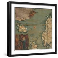 Map of Iceland, Scotland, Norway and Sweden-Giustino Menescardi-Framed Giclee Print