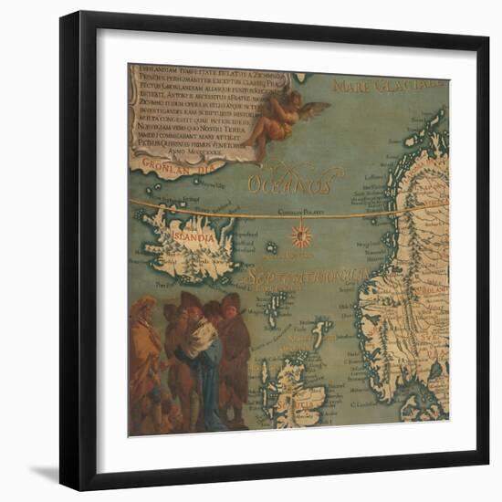 Map of Iceland, Scotland, Norway and Sweden-Giustino Menescardi-Framed Giclee Print