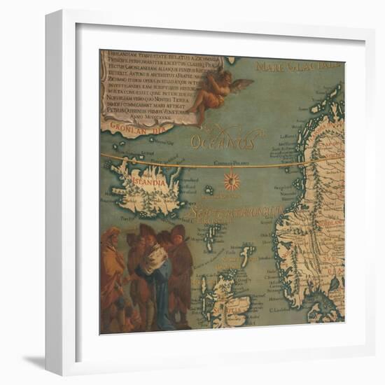 Map of Iceland, Scotland, Norway and Sweden-Giustino Menescardi-Framed Giclee Print