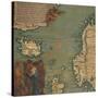 Map of Iceland, Scotland, Norway and Sweden-Giustino Menescardi-Stretched Canvas