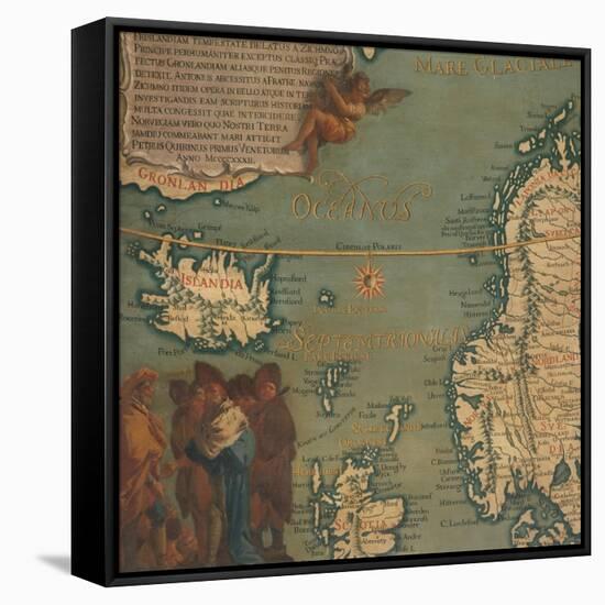 Map of Iceland, Scotland, Norway and Sweden-Giustino Menescardi-Framed Stretched Canvas