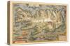 Map of Iceland-Abraham Ortelius-Stretched Canvas