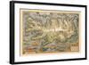 Map of Iceland-Abraham Ortelius-Framed Art Print