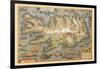 Map of Iceland-Abraham Ortelius-Framed Art Print