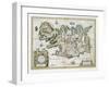 Map of Iceland-W.j. Blaeu-Framed Giclee Print