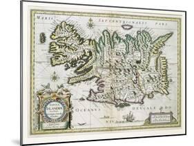 Map of Iceland-W.j. Blaeu-Mounted Giclee Print