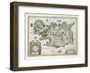 Map of Iceland-W.j. Blaeu-Framed Giclee Print