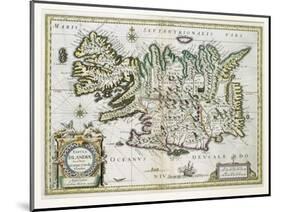 Map of Iceland-W.j. Blaeu-Mounted Giclee Print