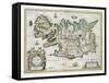 Map of Iceland-W.j. Blaeu-Framed Stretched Canvas