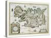 Map of Iceland-W.j. Blaeu-Stretched Canvas