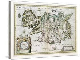 Map of Iceland-W.j. Blaeu-Stretched Canvas