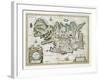 Map of Iceland-W.j. Blaeu-Framed Giclee Print