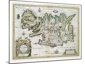 Map of Iceland-W.j. Blaeu-Mounted Giclee Print