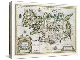 Map of Iceland-W.j. Blaeu-Stretched Canvas