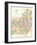 Map of Illinois and Missouri, c.1839-David H^ Burr-Framed Art Print