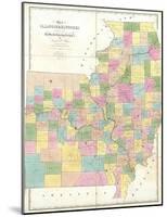 Map of Illinois and Missouri, c.1839-David H^ Burr-Mounted Art Print