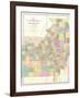 Map of Illinois and Missouri, c.1839-David H^ Burr-Framed Art Print