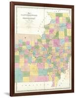 Map of Illinois and Missouri, c.1839-David H^ Burr-Framed Art Print