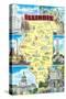 Map of Illinois, Attractions-null-Stretched Canvas