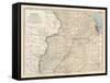 Map of Illinois, Northern Part. United States-Encyclopaedia Britannica-Framed Stretched Canvas