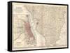 Map of Illinois, Southern Part. United States. Inset Map of Chicago and Vicinity-Encyclopaedia Britannica-Framed Stretched Canvas