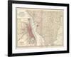 Map of Illinois, Southern Part. United States. Inset Map of Chicago and Vicinity-Encyclopaedia Britannica-Framed Art Print