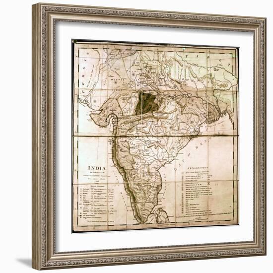 Map of India, 1803-null-Framed Giclee Print