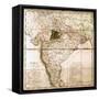 Map of India, 1803-null-Framed Stretched Canvas