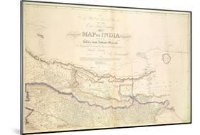 Map of India, 1822-Aaron Arrowsmith-Mounted Giclee Print