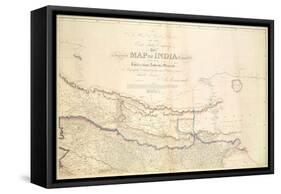 Map of India, 1822-Aaron Arrowsmith-Framed Stretched Canvas