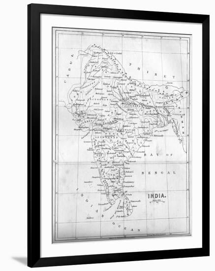 Map of India, 1847-null-Framed Giclee Print