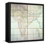 Map of India, 1857-English School-Framed Stretched Canvas