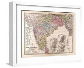 Map of India, 1876-null-Framed Giclee Print