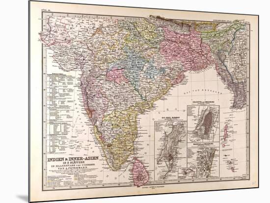 Map of India, 1876-null-Mounted Giclee Print