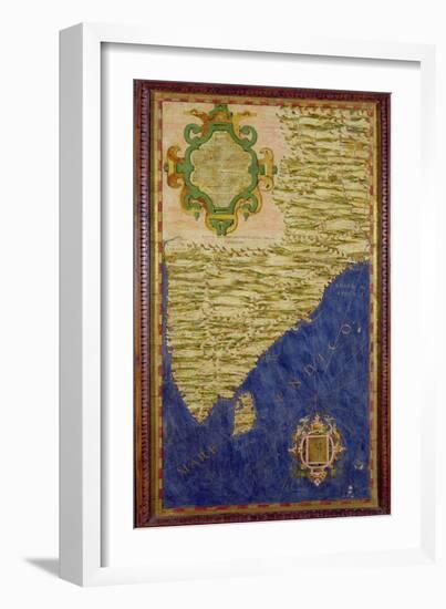 Map of India and Ceylon, from the Sala Delle Carte Geografiche-Egnazio Danti-Framed Giclee Print