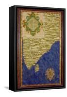 Map of India and Ceylon, from the Sala Delle Carte Geografiche-Egnazio Danti-Framed Stretched Canvas
