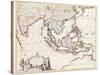 Map of India and the East Indies-Frederick de Wit-Stretched Canvas