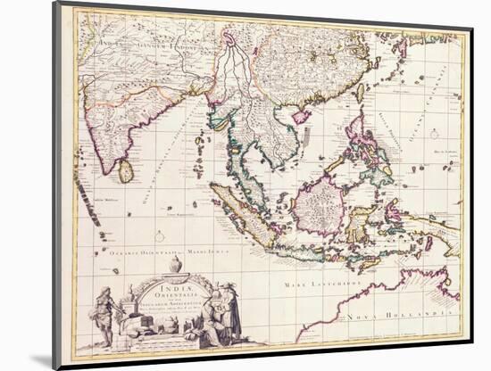 Map of India and the East Indies-Frederick de Wit-Mounted Giclee Print