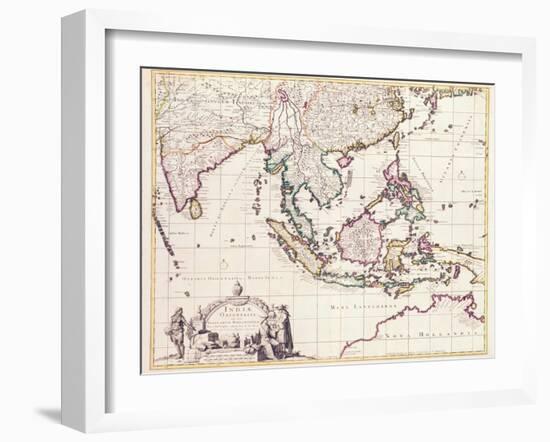 Map of India and the East Indies-Frederick de Wit-Framed Giclee Print