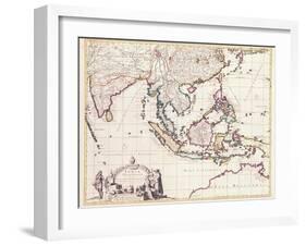 Map of India and the East Indies-Frederick de Wit-Framed Giclee Print