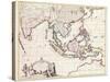 Map of India and the East Indies-Frederick de Wit-Stretched Canvas