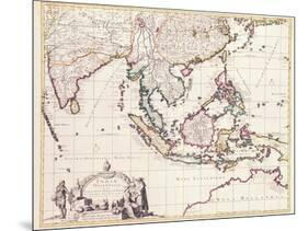 Map of India and the East Indies-Frederick de Wit-Mounted Giclee Print