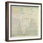 Map of India at Independence, 1947-null-Framed Giclee Print