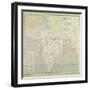 Map of India at Independence, 1947-null-Framed Giclee Print