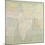Map of India at Independence, 1947-null-Mounted Giclee Print